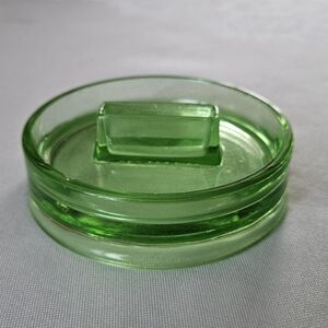 Elegant Green Uranium Glass Ashtray